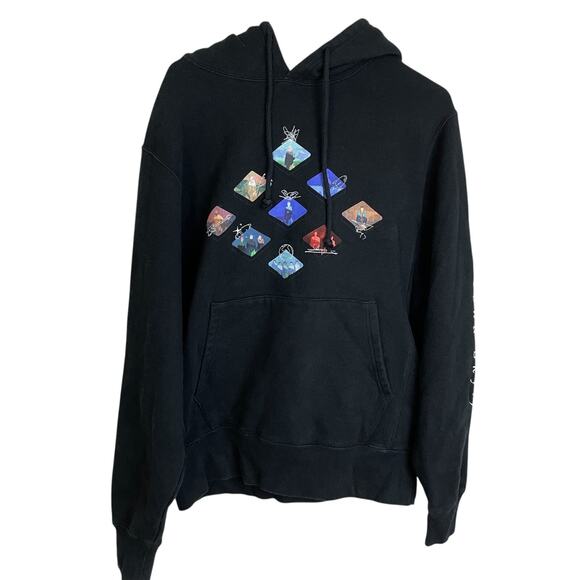Porter Robinson Second Sky Hoodie Sweatshirt Black Pullover Graphic Spellout - Picture 1 of 9